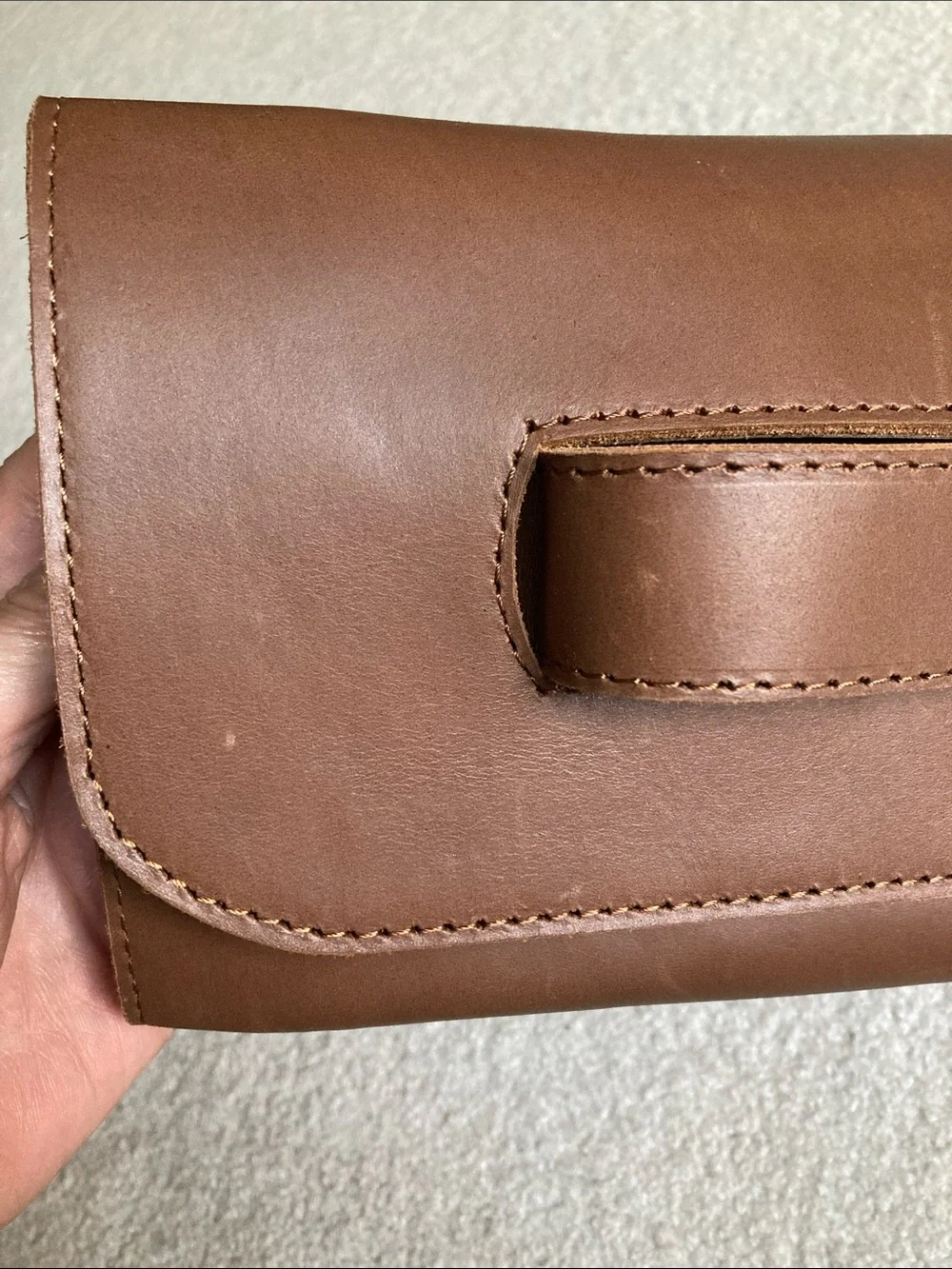 ABLE mare handle clutch in whisky